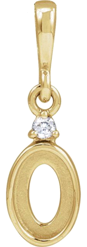 Pakabukas „Cabochon Bezel-Set“ 14k yellow gold Oval 6mm x 4mm (1)