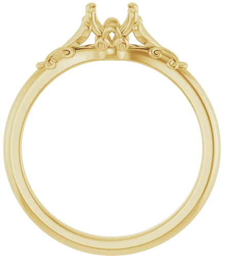Sužadėtuvių Žiedas „Solitaire“ 14k yellow gold Round 5.2mm (2)
