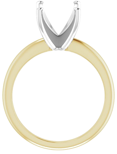 Sužadėtuvių Žiedas „Solitaire“ 585 Baltojo Ir Geltonojo Aukso Emerald 10mm x 8mm (2)