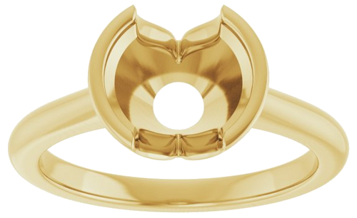 Sužadėtuvių Žiedas „Half Bezel Solitaire“ 585 Geltonojo Aukso Round 8.2mm (3)