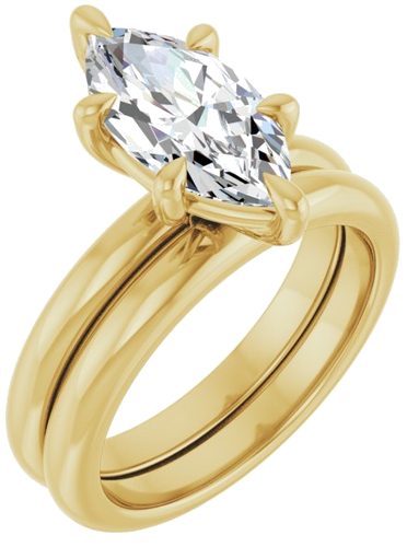 Sužadėtuvių Žiedas „Claw-Prong“ 14k yellow gold Marquise 13mm x 6.5mm (6)