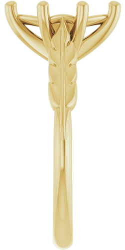 Sužadėtuvių Žiedas „Solitaire Leaf“ 14k yellow gold Marquise 10mm x 5mm (4)