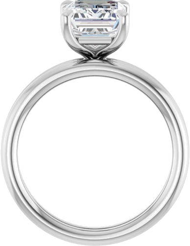 Sužadėtuvių Žiedas „Claw-Prong Solitaire“ 14k white gold Emerald 9mm x 7mm (7)