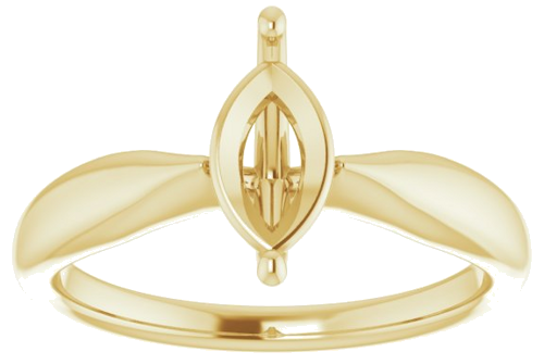 14K Yellow  9x4.5 mm Marquise Solitaire Engagement Ring Mounting (3)