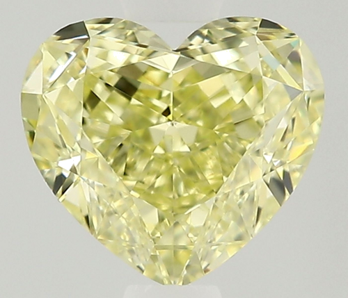 0.91 carat Fancy Yellow-IF Natūralus Heart Deimantas (1)