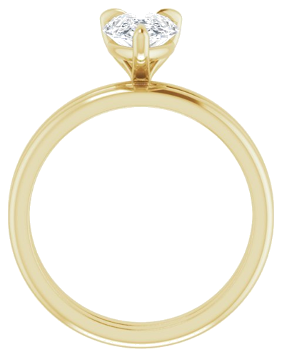 14K Yellow  9x6 mm Pear Solitaire Engagement Ring Mounting (7)