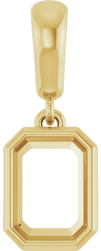 14K Yellow  7x5 mm Emerald Pendant Mounting (1)