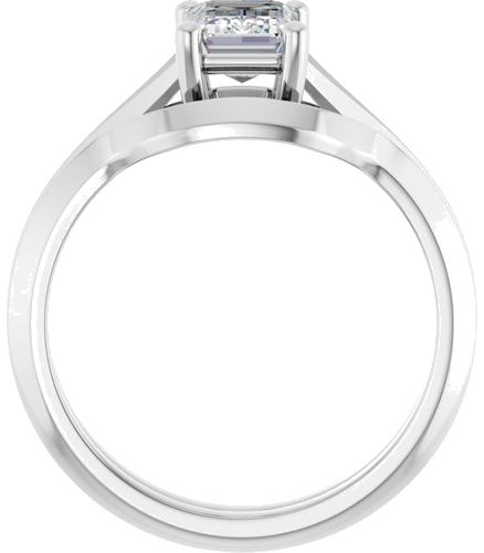 Sužadėtuvių Žiedas „Solitaire“ 585 Baltojo Aukso Emerald 7mm x 5mm (7)