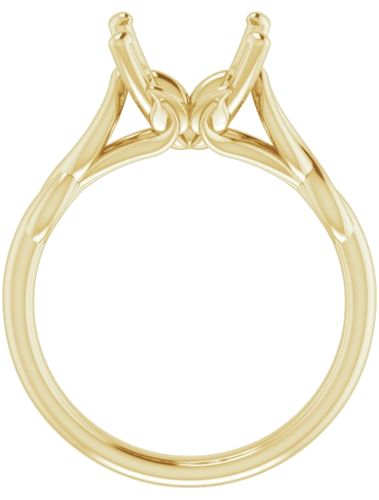 Sužadėtuvių Žiedas „Solitaire“ 585 Geltonojo Aukso Round 10mm (2)