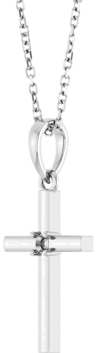 Pakabukas „Cross“ 14k white gold Round 2mm (2)