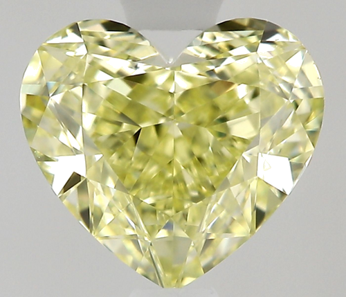 0.6 carat Fancy Light Yellow-VS2 Natūralus Heart Deimantas (1)