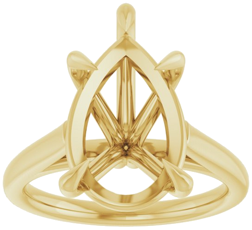 Sužadėtuvių Žiedas „Claw-Pong“ 14k yellow gold Pear 15mm x 10mm (3)