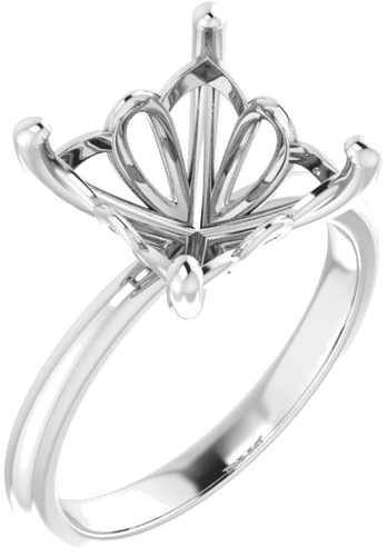 Sužadėtuvių Žiedas 14k white gold Square 9mm (1)