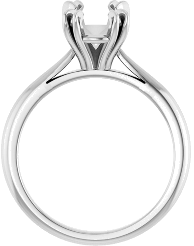 14K White 10 x 8 mm Oval Engagement Ring Mounting (2)