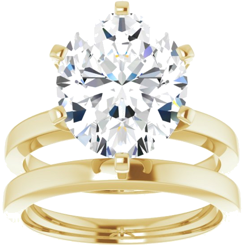 Sužadėtuvių Žiedas „Solitaire“ 14k yellow gold Oval 12mm x 10mm (8)