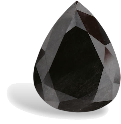 0.52 carat Fancy Black-VVS2 Natūralus Pear Deimantas (1)