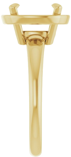Sužadėtuvių Žiedas „Claw-Prong Solitaire Bezel-Style“ 14k yellow gold Elongated Cushion 11mm x 9mm (4)