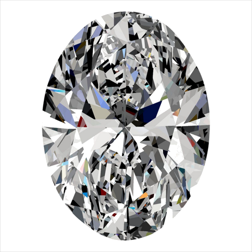 0.4 carat F-SI1 Natūralus Oval Deimantas (1)