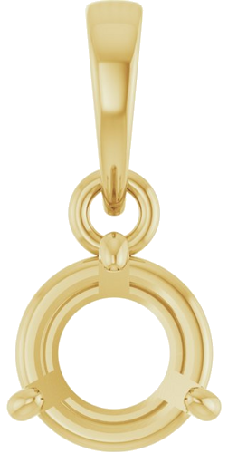 Pakabukas „Round 3-Prong“ 14k yellow gold Round 6mm (1)