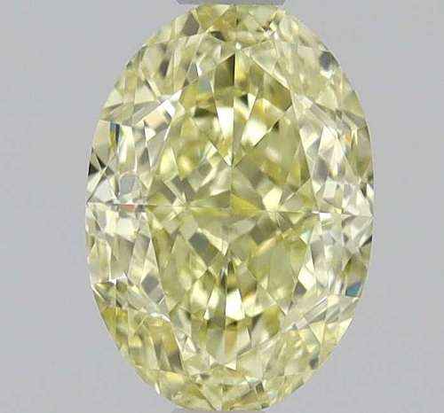 0.52 carat Fancy Yellow-IF Natūralus Oval Deimantas (1)