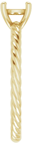 Sužadėtuvių Žiedas „Solitaire Rope“ 14k yellow gold Round 5.8mm (4)