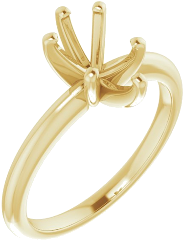 14K Yellow  9x6 mm Pear Solitaire Engagement Ring Mounting (1)
