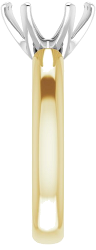 14K Yellow White 9.4 mm Round Engagement Ring Mounting (4)