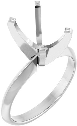 Sužadėtuvių Žiedas „Lightweight Solitaire“ 14k white gold Elongated Cushion 10mm x 8mm (1)