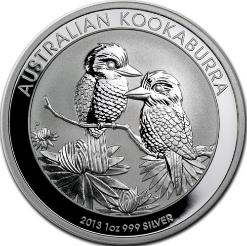 2013 г. Kookaburra Австралия сребърна монета от 1 унция (2)