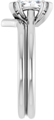 14K White 8x4 mm Marquise V-Prong Engagement Ring Mounting (9)