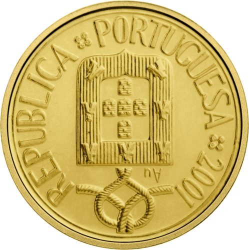 2001 Portugalija Paskutinis Eskudas 1 Eskudo auksinė moneta (2)