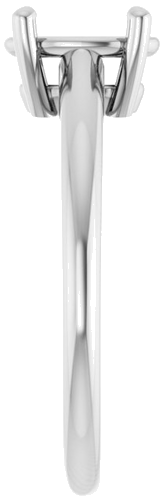 14K White 8x6 mm Oval Solitaire Engagement Ring Mounting (4)