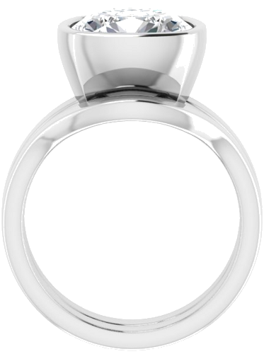 Sužadėtuvių Žiedas „Solitaire“ 585 Baltojo Aukso Cushion 10mm (7)