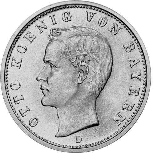 2 markės Otto (1891-1913) Vokietijos imperija sidabrinė moneta (1)