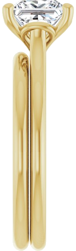 Sužadėtuvių Žiedas „Solitaire“ 14k yellow gold Square 6mm (9)