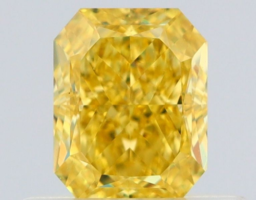 0.52 carat Fancy Vivid Yellow-VVS2 Natūralus Radiant Deimantas (1)
