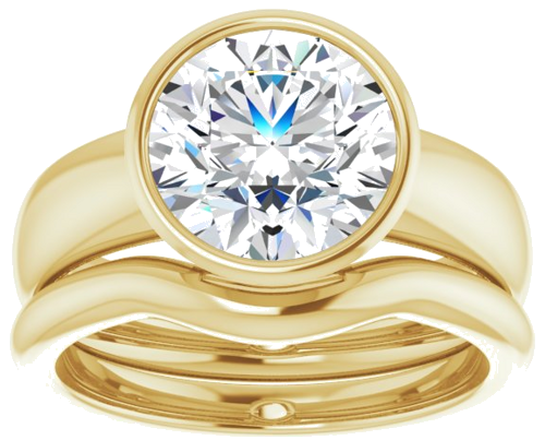 Sužadėtuvių Žiedas „Bezel-Set Solitaire“ 14k yellow gold Round 9mm (8)