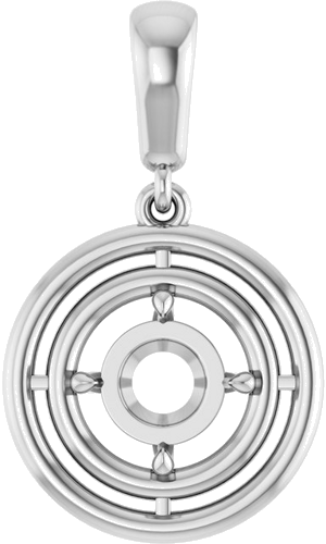 Pakabukas „Solitaire“ 925 Sidabro Round 6.5mm (1)
