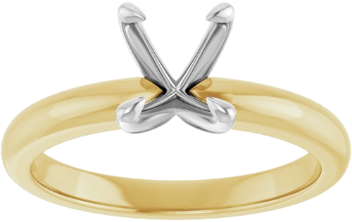 Sužadėtuvių Žiedas „Solitaire“ 585 Baltojo Ir Geltonojo Aukso Oval 8mm x 6mm (3)