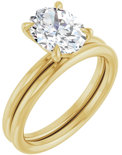 Sužadėtuvių Žiedas „Claw-Prong Solitaire“ 14k yellow gold Oval 9mm x 7mm (6)