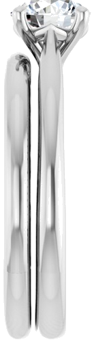 14K White 5.8 mm Round Solitaire Engagement Ring Mounting (9)