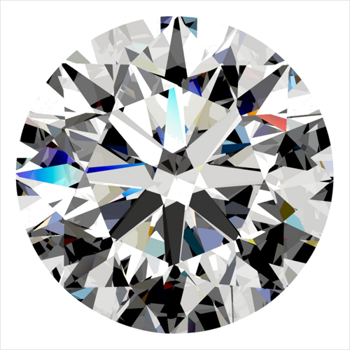 0.51 carat E-SI1 Very Good cut Natūralus Round Deimantas (1)