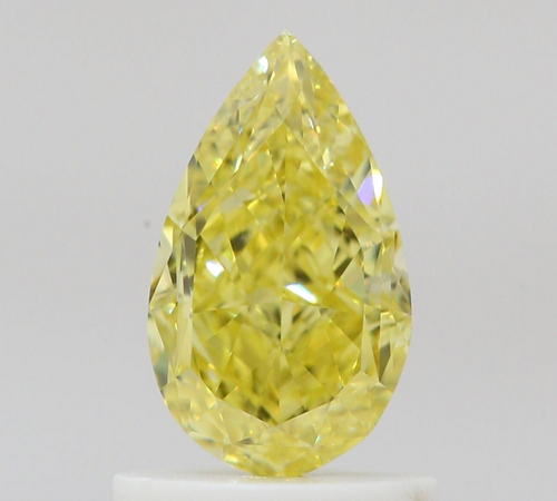 1.01 carat Fancy Intense Yellow-VS2 Natūralus Pear Deimantas (1)