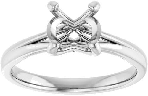 Sužadėtuvių Žiedas „Solitaire“ 14k white gold Round 7.4mm (3)