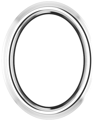 Pakabukas „Oval Bezel-Set Slide“ 14k white gold Oval 5.25mm x 4mm (1)