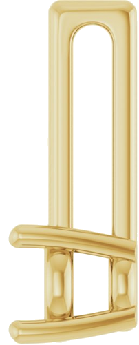 Pakabukas „Solitaire Bar“ 14k yellow gold Round 5.2mm (3)
