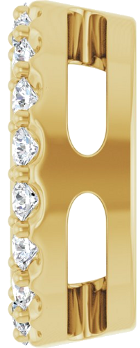 Pakabukas „Bezel-Set Halo-Style“ 14k yellow gold Round 7mm (3)