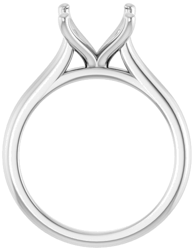 Sužadėtuvių Žiedas „Accented“ 14k white gold Oval 11mm x 9mm (2)