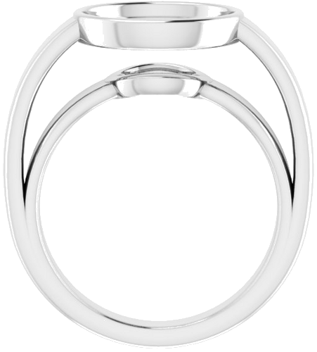 Sužadėtuvių Žiedas „Bezel-Set Solitaire“ 14k white gold Oval 11mm x 9mm (2)