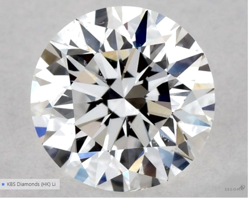 0.5 carat E-VS2 Excellent cut Natūralus Round Deimantas (1)